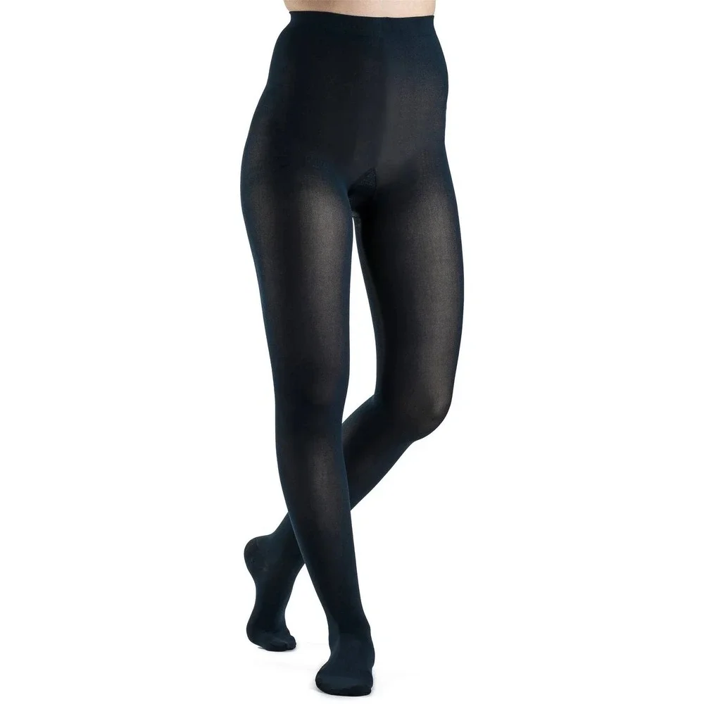 Sigvaris NEW $149 Women's 20-30 mmHg Soft Opaque 862PM2W Tights in Midnight Navy